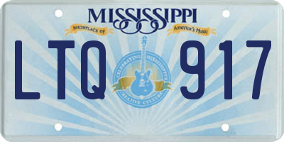 MS license plate LTQ917
