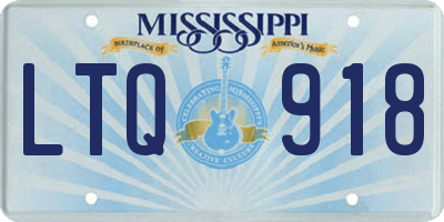 MS license plate LTQ918