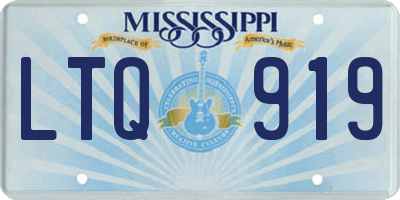 MS license plate LTQ919