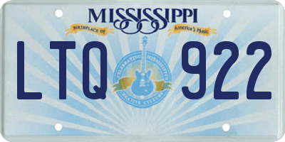 MS license plate LTQ922