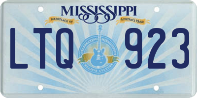 MS license plate LTQ923
