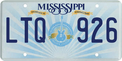 MS license plate LTQ926