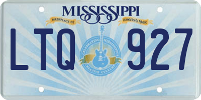 MS license plate LTQ927