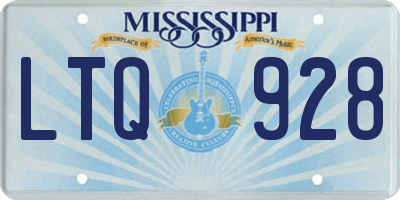 MS license plate LTQ928