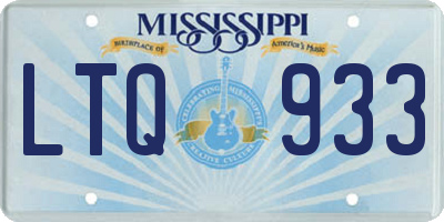 MS license plate LTQ933