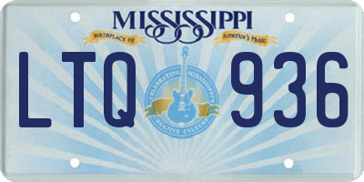 MS license plate LTQ936