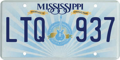 MS license plate LTQ937