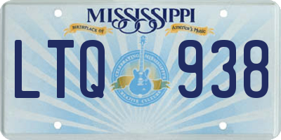 MS license plate LTQ938
