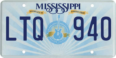 MS license plate LTQ940
