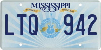 MS license plate LTQ942