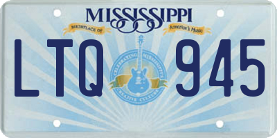 MS license plate LTQ945