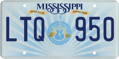 MS license plate LTQ950
