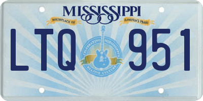 MS license plate LTQ951