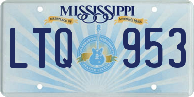 MS license plate LTQ953