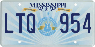 MS license plate LTQ954