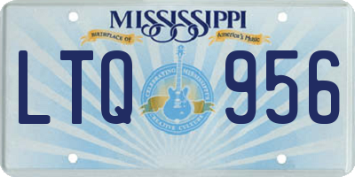 MS license plate LTQ956