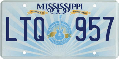 MS license plate LTQ957