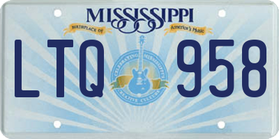 MS license plate LTQ958