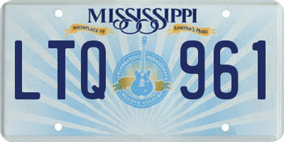 MS license plate LTQ961