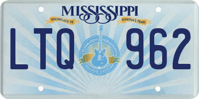 MS license plate LTQ962
