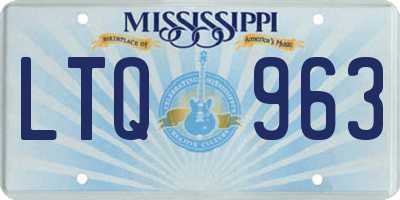 MS license plate LTQ963