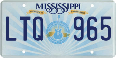 MS license plate LTQ965