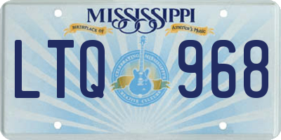 MS license plate LTQ968