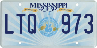 MS license plate LTQ973