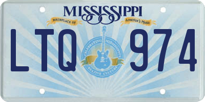 MS license plate LTQ974