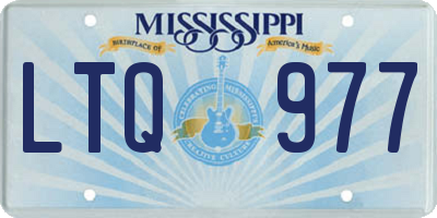 MS license plate LTQ977