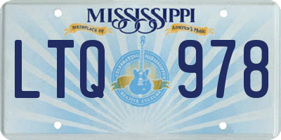 MS license plate LTQ978