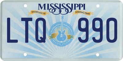 MS license plate LTQ990