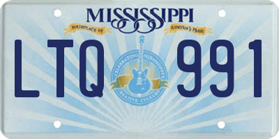 MS license plate LTQ991