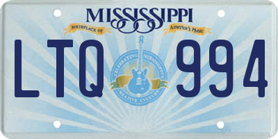 MS license plate LTQ994