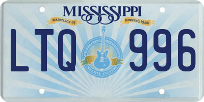MS license plate LTQ996
