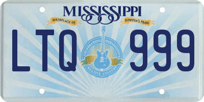 MS license plate LTQ999