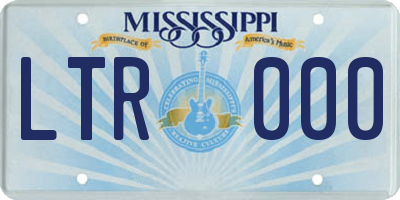 MS license plate LTR000