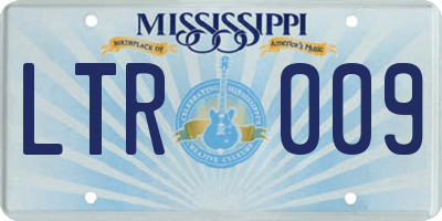MS license plate LTR009
