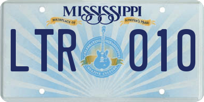 MS license plate LTR010