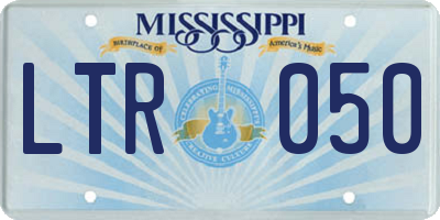 MS license plate LTR050