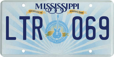 MS license plate LTR069