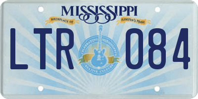MS license plate LTR084