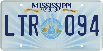 MS license plate LTR094