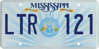 MS license plate LTR121