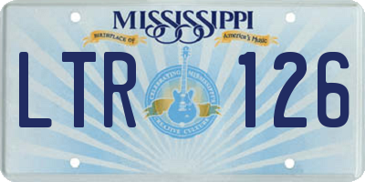 MS license plate LTR126
