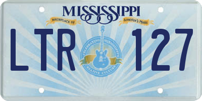 MS license plate LTR127