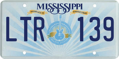 MS license plate LTR139