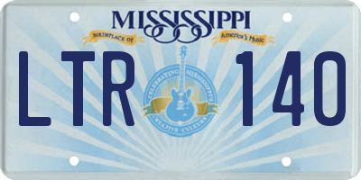 MS license plate LTR140