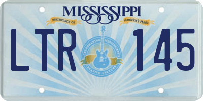 MS license plate LTR145