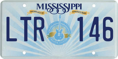 MS license plate LTR146